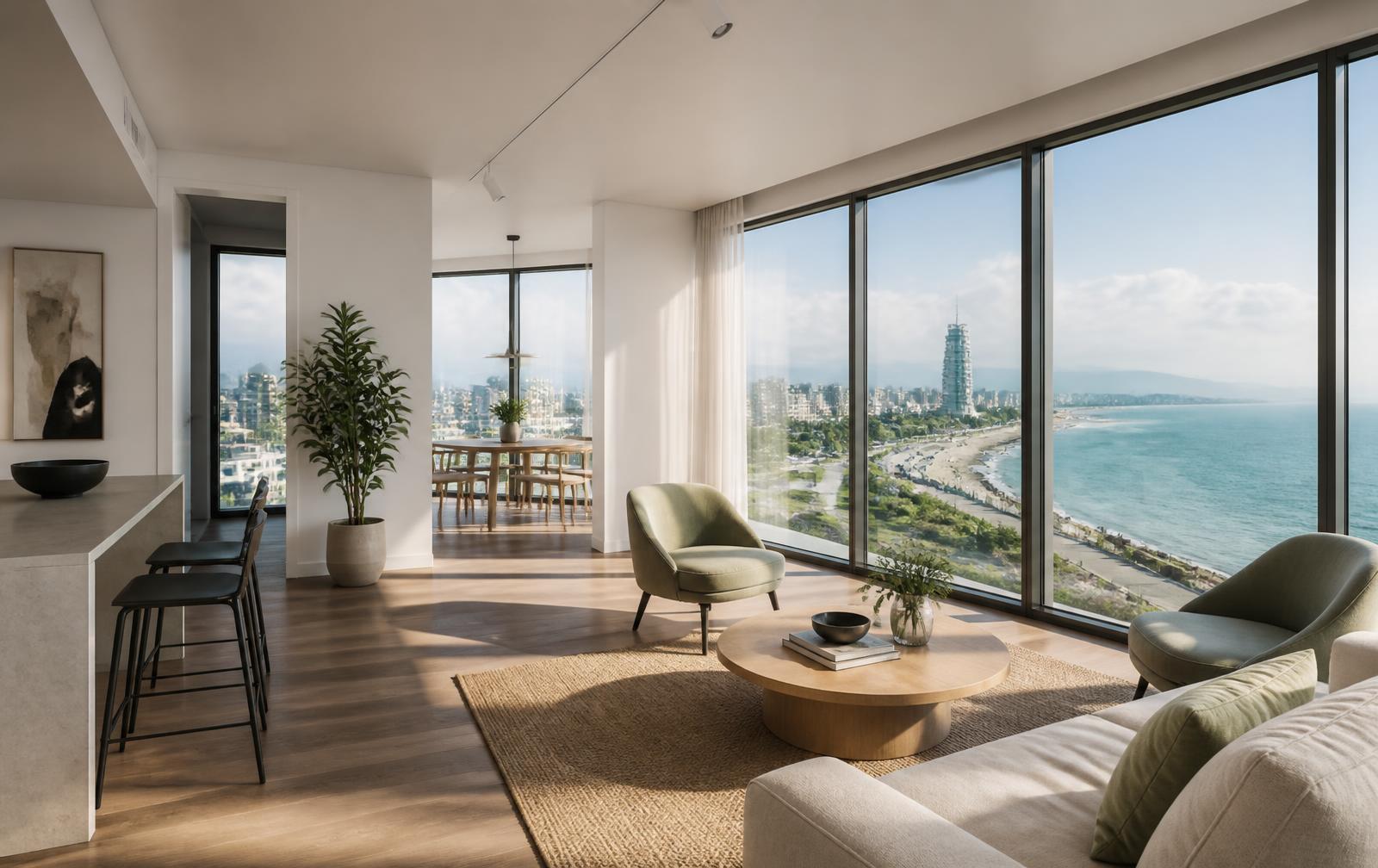 Seafront apartment interior in Batumi